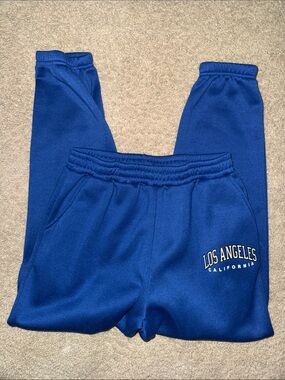 SHEIN Royal Blue Los Angeles Graphic Sweatpants